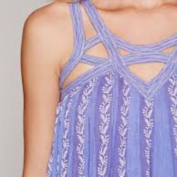 Free People FP One Paisley Vine Cut Out Dress Top - Picture 3 of 15